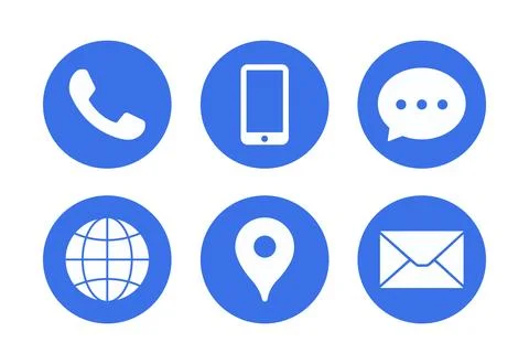 Contact icon Set Stock Illustration