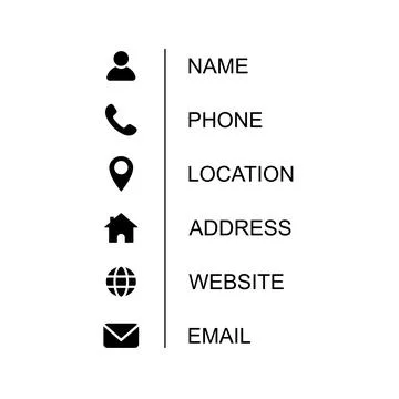 Contact icon set. Thin line and flat Contact icons set. Illustrazione stock