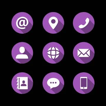 Contact icon theme Stock Illustration