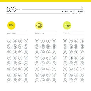Contact icons Stock Illustration