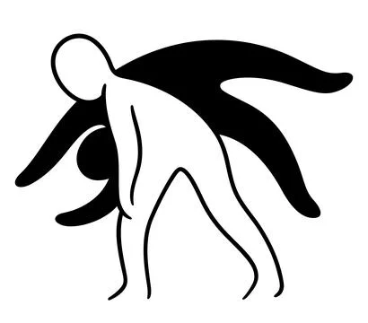 Contact Improvisation stylized logo Ilustração Stock