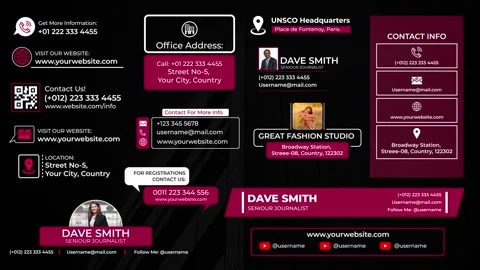 Contact Information Titles Stockmateriaal After Effects