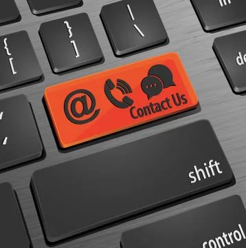 Contact key on the computer keyboard Stock Illustration