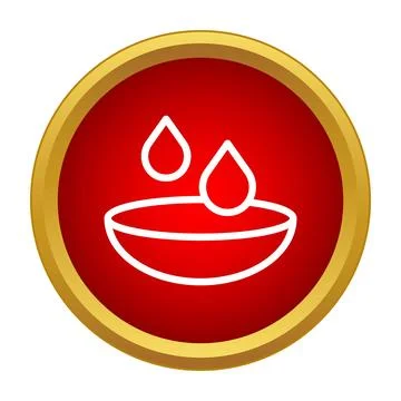 Contact lens care solution drops icon for vision Stock Illustration