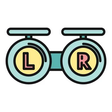 Contact lens case with left and right indicators Stock Illustration
