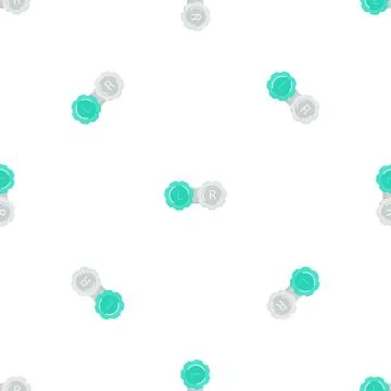 Contact lens case pattern seamless vector Illustrazione stock