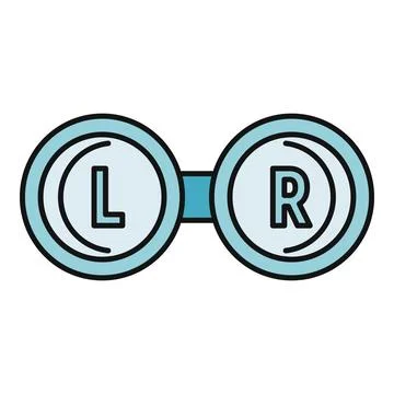 Contact lens case storing optical vision devices Stock Illustration