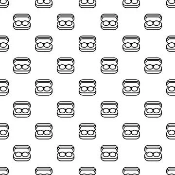 Contact lens cases pattern for eye care background Stock Illustration