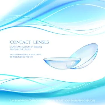 Contact lens concept. Illustrazione stock