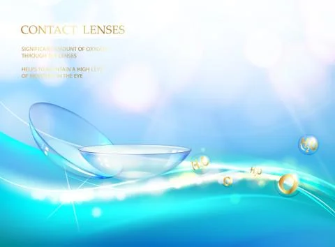 Contact lens concept. Illustrazione stock