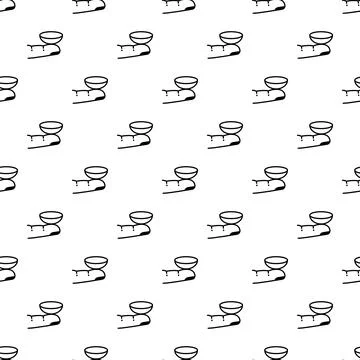 Contact lens on finger seamless pattern background Illustrazione stock