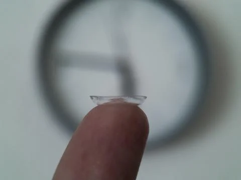 Contact lense time Stock Photos
