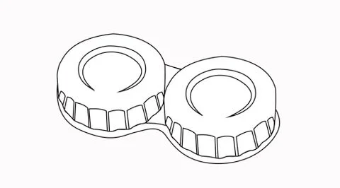 Contact Lenses Case Illustrazione stock