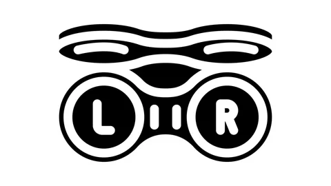 Contact lenses optometry vision eye glyph icon animation Stock Footage 326730241