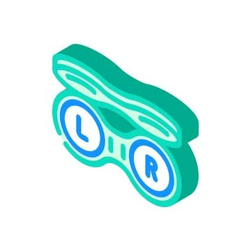 Contact lenses optometry vision eye isometric icon vector illustration Stock Illustration
