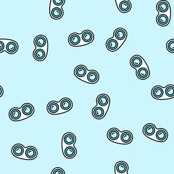 Contact lenses optometry vision eye vector seamless pattern Stock Illustration