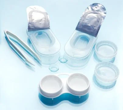 Contact lenses set Stock Photos