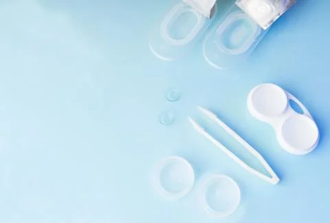 Contact lenses set Stock Photos