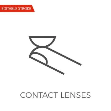 Contact Lenses Vector Icon Stock Illustration