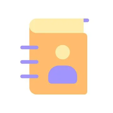 Contact list pixel perfect flat gradient color ui icon 스톡 일러스트
