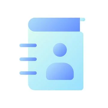 Contact list pixel perfect flat gradient two-color ui icon Illustrazione stock