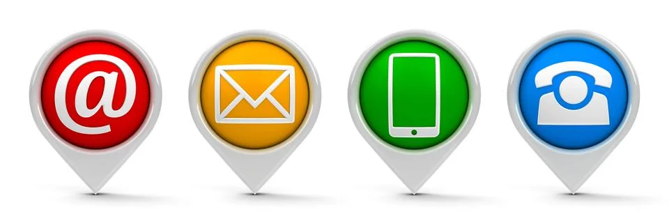 Contact map pointers #2 Stock Illustration