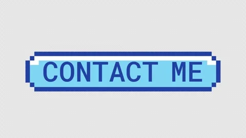 Contact me retro pixel button animation Stock Footage 328225739