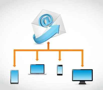 Contact network communication illustration Illustrazione stock