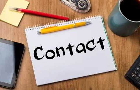 Contact - Note Pad With Text Free Stock Photos