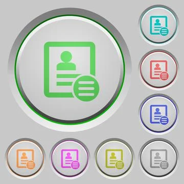 Contact options push buttons Illustrazione stock