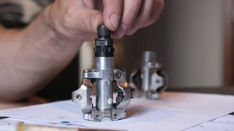 Contact pedals for road bikes. Stock Footage 202915097