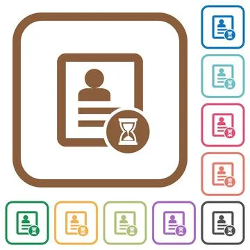 Contact processing simple icons Illustrazione stock