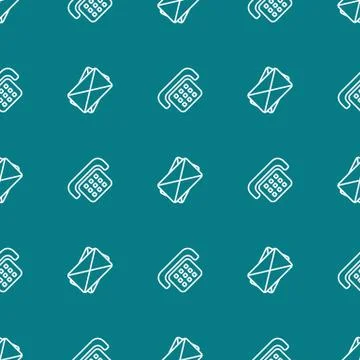 Contact seamless pattern Stock Illustration