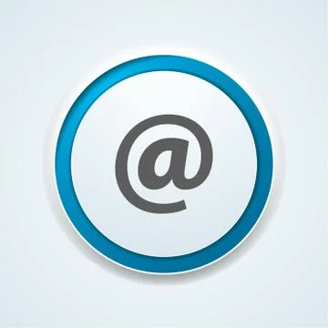 Contact send email button illustration label sign Stock Illustration