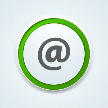 Contact send email button illustration label sign Stock Illustration