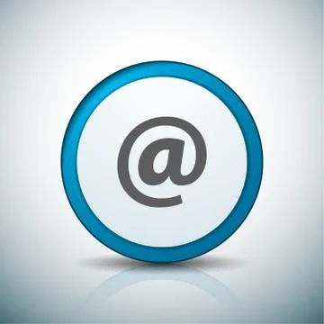 Contact send email button illustration label sign Stock Illustration