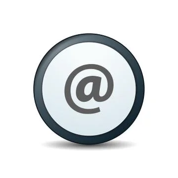 Contact send email button illustration label sign Stock Illustration
