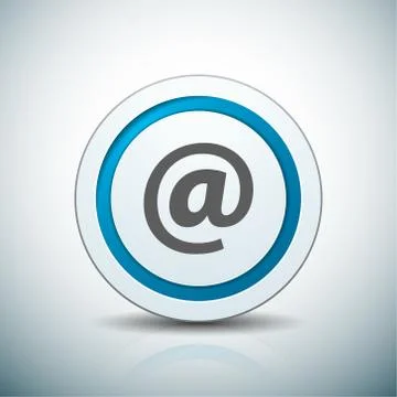 Contact send email button illustration label sign Stock Illustration