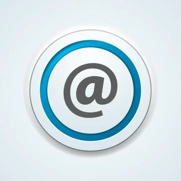 Contact send email button illustration label sign Stock Illustration