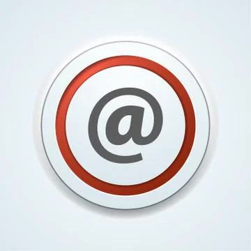 Contact send email button illustration label sign Stock Illustration