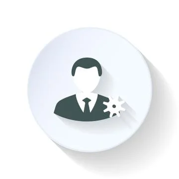 Contact settings flat icon Stock Illustration