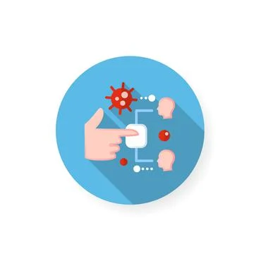 Contact spread flat icon Stock Illustration