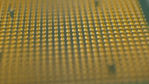 Contact system on CPU chip processor Stock Footage 102474553