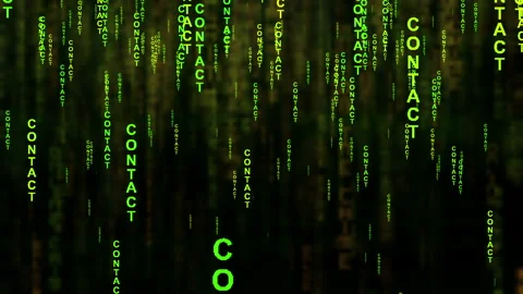 Contact text matrix style concept. Stock Footage 135481134