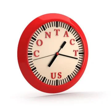 Contact us. 3D rendering. Stock Illustration