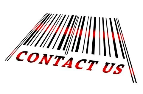 Contact us on barcode Stock Illustration