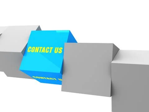 Contact us box, unique concept Illustrazione stock