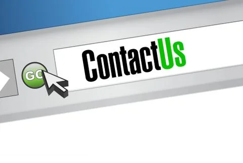 Contact us browser illustration Stock Illustration