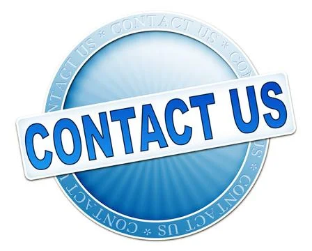 Contact us button blue An image of a useful blue contact us button Copyrig... Stock Photos