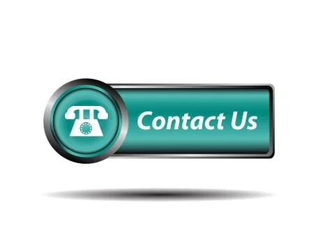 Contact us button blue reflected square sign vector Stock-Illustration